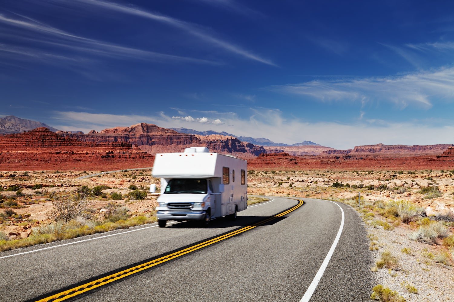 RV on the open road — travel worry-free